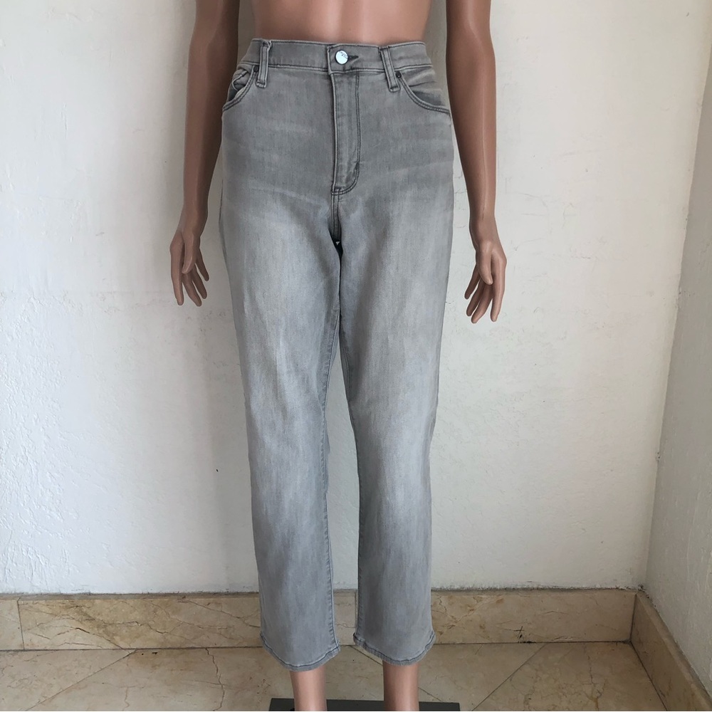 DKNY Y2K Jeans Women’s Size 12 Gray Cropped Denim Pants Skinny-Fit Stretchy